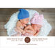 Brown Circle Date Twins Photo Birth Announcements Image 4 of 6
